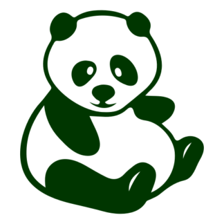 Fat Panda Decal (Dark Green)
